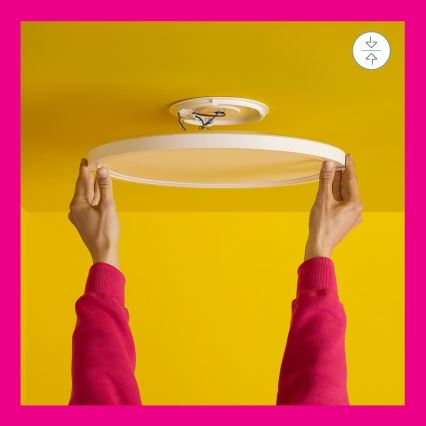 WiZ - LED RGB Ρυθμιζόμενο φωτιστικό οροφής SUPERSLIM LED/22W/230V 2700-6500K Wi-Fi λευκό