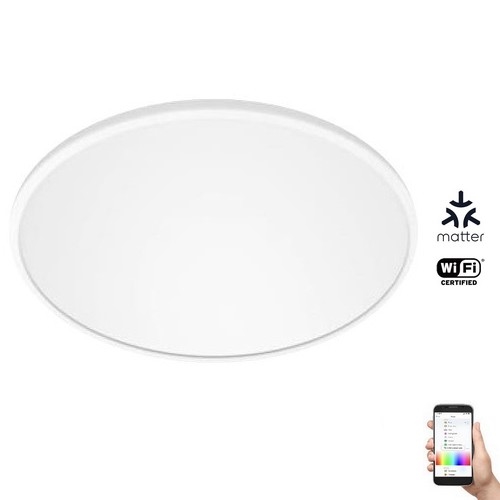 WiZ - LED RGB Ρυθμιζόμενο φωτιστικό οροφής SUPERSLIM LED/32W/230V 2700-6500K Wi-Fi λευκό