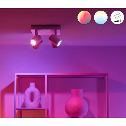 WiZ - LED RGBW Ρυθμιζόμενο Σποτ IMAGEO 4xGU10/4,9W/230V 2200-6500K Wi-Fi CRI 90 λευκό