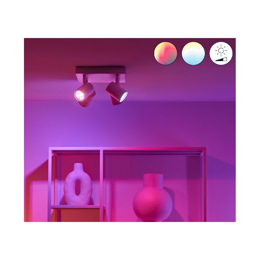 WiZ - LED RGBW Ρυθμιζόμενο Σποτ IMAGEO 4xGU10/4,9W/230V 2200-6500K Wi-Fi CRI 90 λευκό