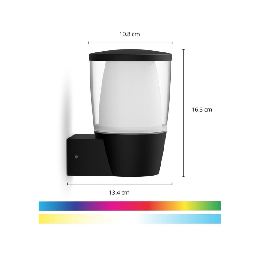 WiZ - LED RGBW Dimmable εξωτερικό φωτιστικό τοίχου ELPAS LED/8,5W/230V 2700-5000K IP44 Wi-Fi