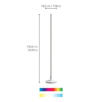 WiZ - LED RGBW Dimmable φωτιστικό δαπέδου POLE LED/13W/230V 2200-6500K Wi-Fi