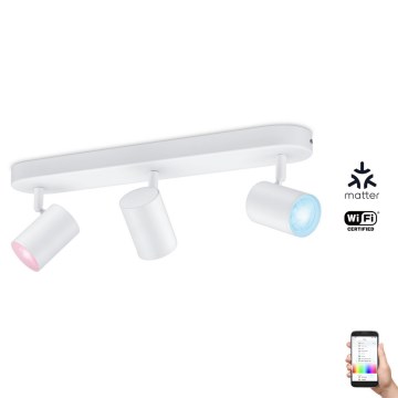 WiZ - LED RGBW Dimmable σποτ IMAGEO 3xGU10/4,9W/230V 2200-6500K Wi-Fi CRI 90 λευκό