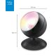 WiZ -LED RGBW Dimmable επιτραπέζιο φωτιστικό QUEST LED/13W/230V 2200-6500K Wi-Fi μαύρο