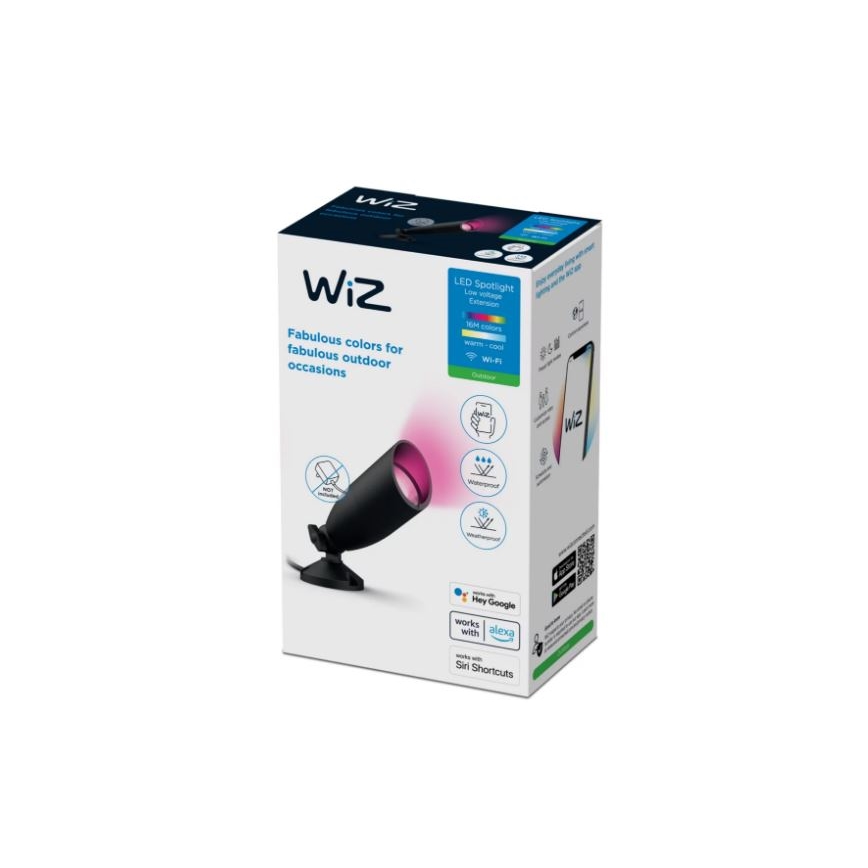WiZ - LED RGBW Dimmable προβολέας εξωτερικού χώρου SPOT LED/4W/12V 2700K-5000K IP65 Wi-Fi