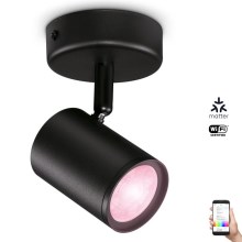 WiZ - LED RGBW Dimmable σποτ IMAGEO 1xGU10/4,9W/230V CRI 90 Wi-Fi μαύρο