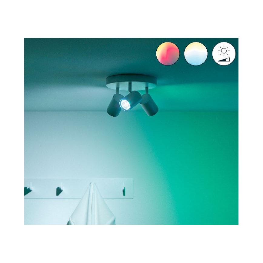 WiZ - LED RGBW Dimmable σποτ IMAGEO 3xGU10/4,9W/230V 2200-6500K Wi-Fi CRI 90 λευκό