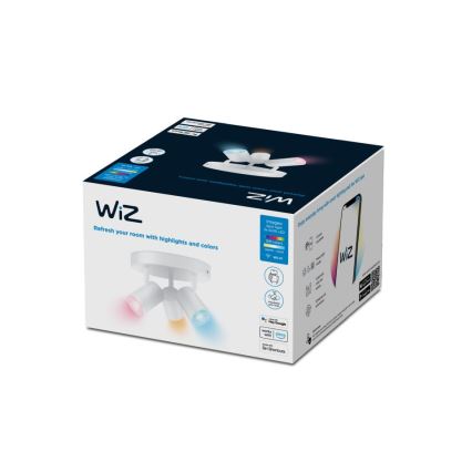 WiZ - LED RGBW Dimmable σποτ IMAGEO 3xGU10/4,9W/230V 2200-6500K Wi-Fi CRI 90 λευκό