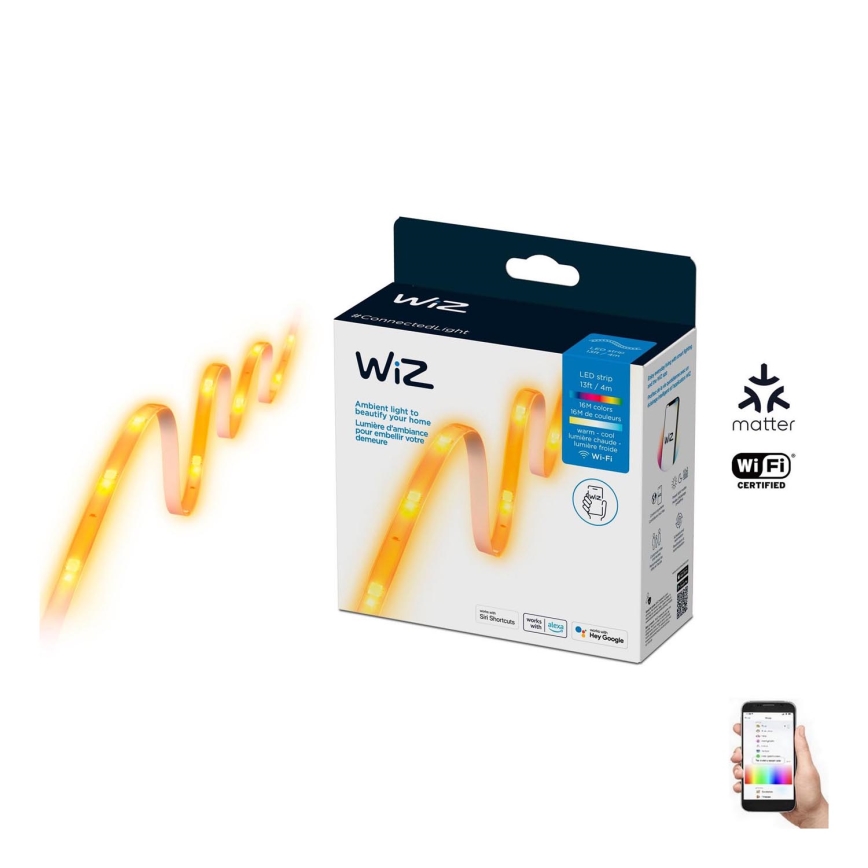 WiZ - LED RGBW Dimmable ταινία 4m LED/13W/230V 2700-6500K Wi-Fi