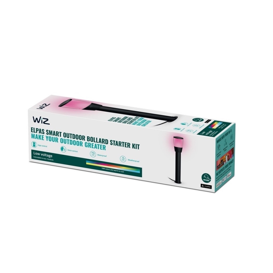 WiZ - LED RGBW Dimmable φωτιστικό εξωτερικού χώρου ELPAS LED/4,8W/12/230V 2700-5000K IP65 Wi-Fi