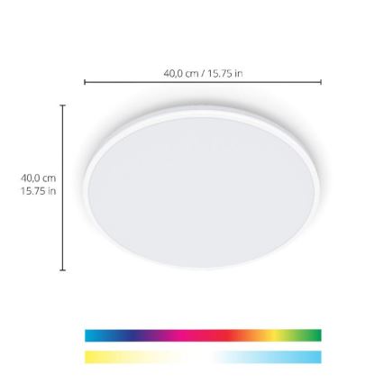 WiZ - LED RGBW Dimmable φωτιστικό οροφής RUNE LED/21W/230V 2700-6500K Wi-Fi λευκό