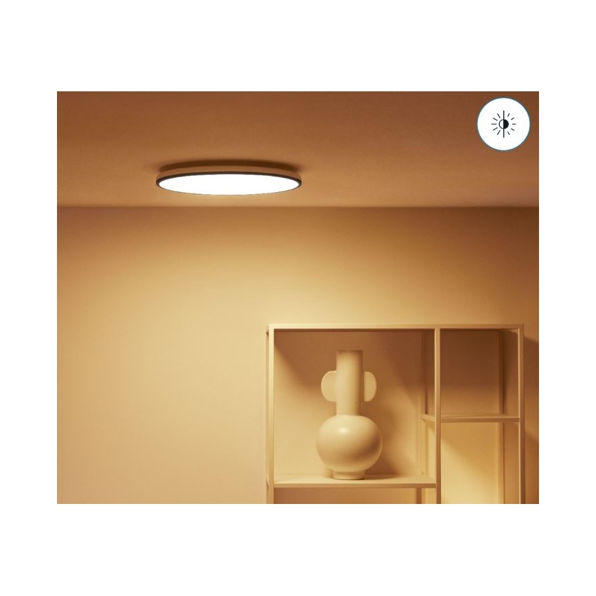 WiZ - LED RGBW Dimmable φωτιστικό οροφής RUNE LED/21W/230V 2200-6500K Wi-Fi μαύρο