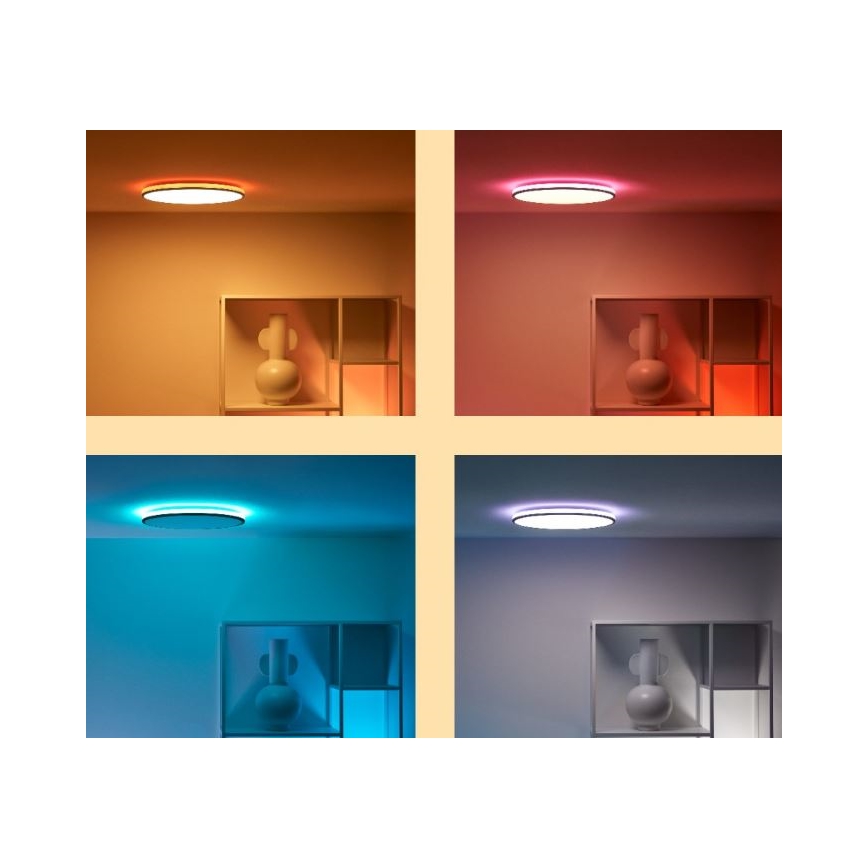 WiZ - LED RGBW Dimmable φωτιστικό οροφής RUNE LED/21W/230V 2200-6500K Wi-Fi μαύρο