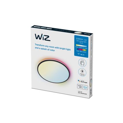 WiZ - LED RGBW Dimmable φωτιστικό οροφής RUNE LED/21W/230V 2200-6500K Wi-Fi μαύρο