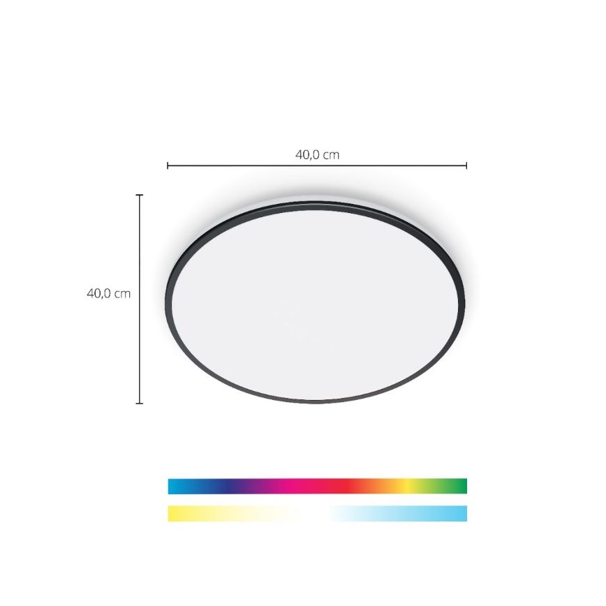 WiZ - LED RGBW Dimmable φωτιστικό οροφής RUNE LED/21W/230V 2200-6500K Wi-Fi μαύρο