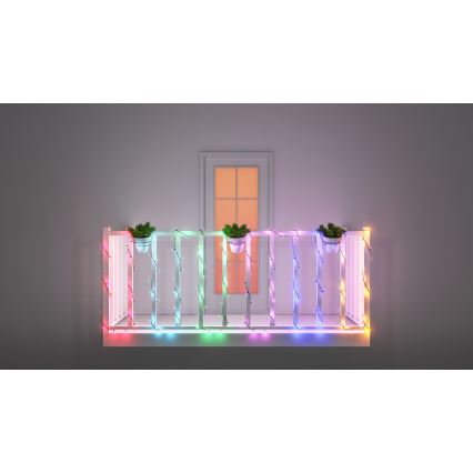 WiZ - LED RGBW Dimming Εξωτερικού χώρου λαμπάκια 160xLED 20m IP44 2700-5000K Wi-Fi