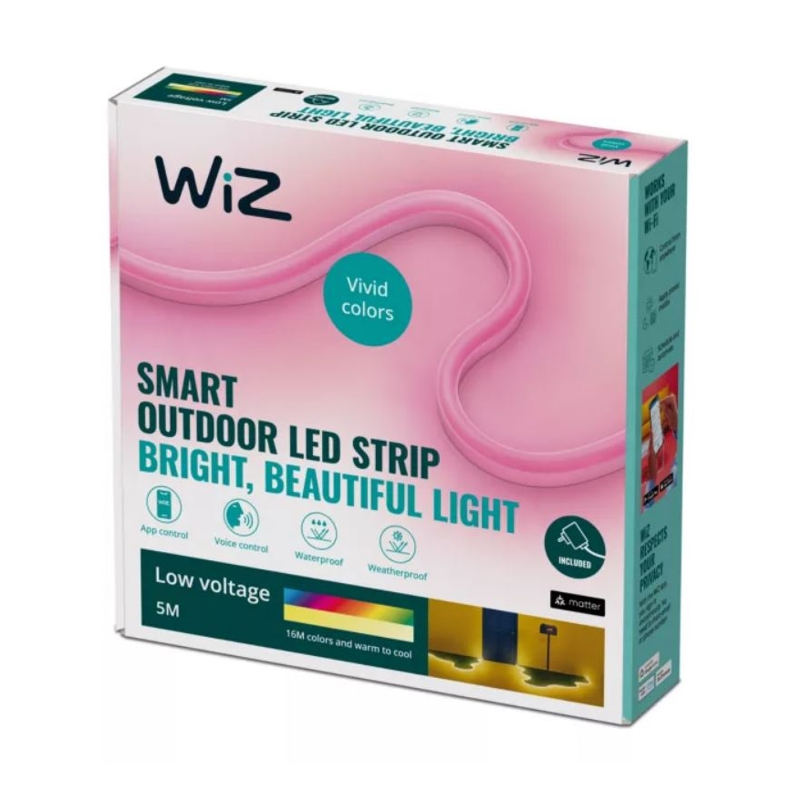 WiZ - LED RGBW Dimming Εξωτερικού χώρου ταινία 5m LED/24W/230V 2700-5000K Wi-Fi IP65