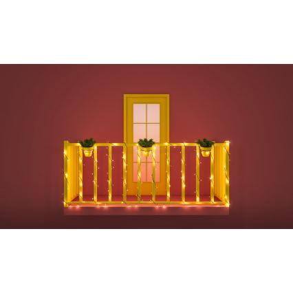 WiZ - LED RGBW Dimming Εξωτερικού χώρου λαμπάκια 160xLED 20m IP44 2700-5000K Wi-Fi