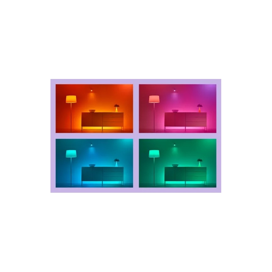 WiZ -ΣΕΤ 2 τεμ. LED RGBIC Ρυθμιζόμενο φωτιστικό GRADIENT LED/8,2W/230V 2700-6500K Wi-Fi