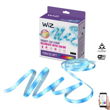 WiZ - Ρυθμιζόμενη ταινία LED RGB 10m LED/12W/230V Wi-Fi