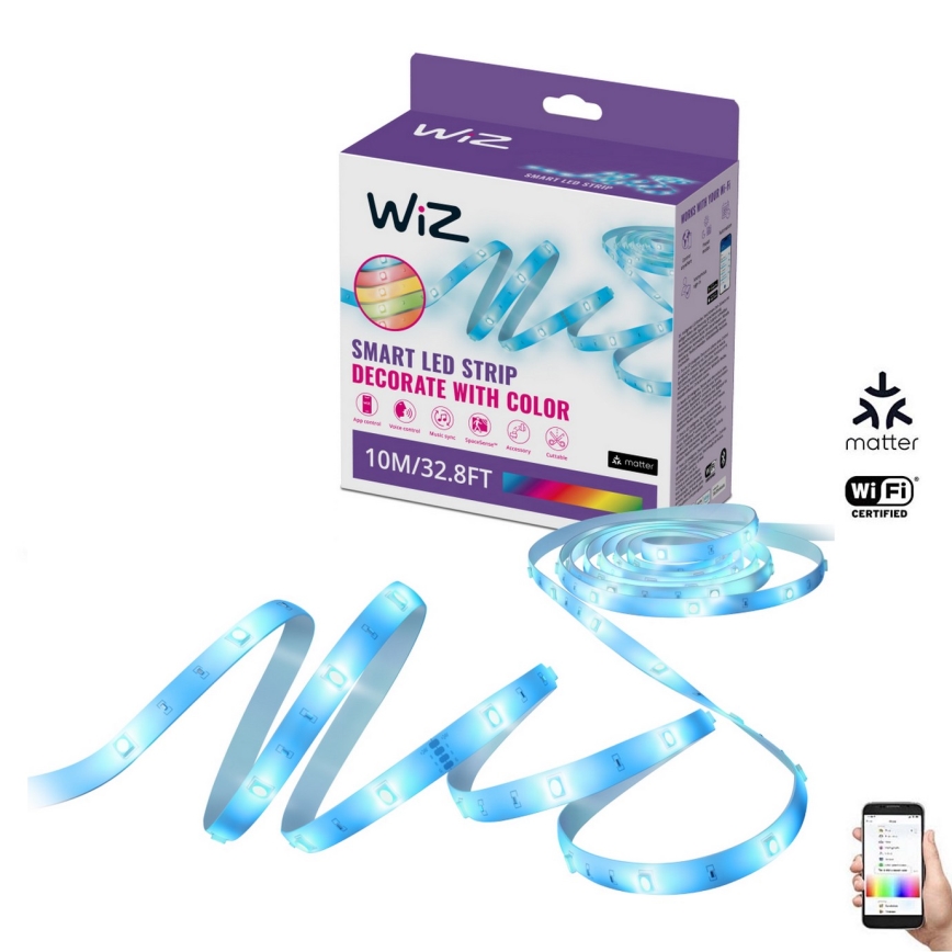 WiZ - Ταινία LED RGBW Dimmable 10m LED/12W/230V 2700-6500K Wi-Fi