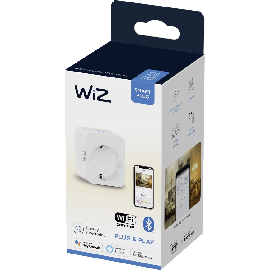 WiZ - Έξυπνη πρίζα F 2300W +  μετρητής ισχύος Wi-Fi SCHUKO