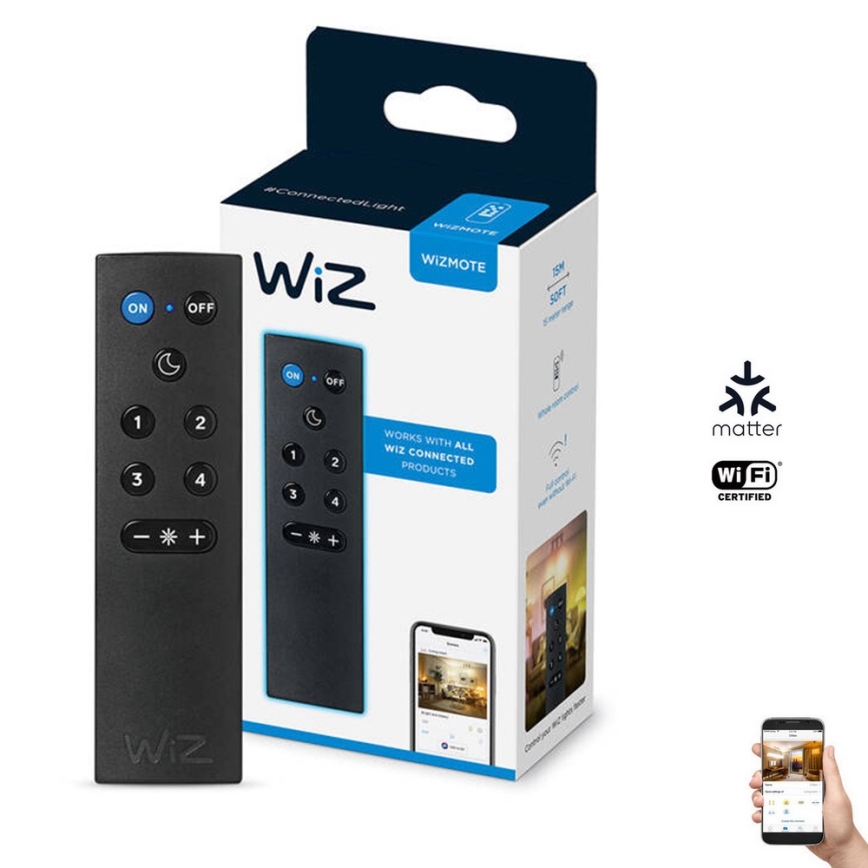 WiZ - Τηλεχειριστήριο WIZMOTE 2xAAA Wi-Fi