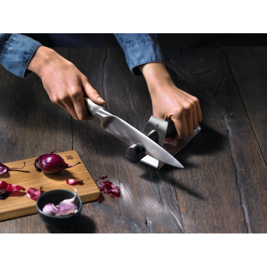 WMF - Ακονιστήρι για μαχαίρια GOURMET 22,3 cm μαύρο/ανοξείδωτο ατσάλι