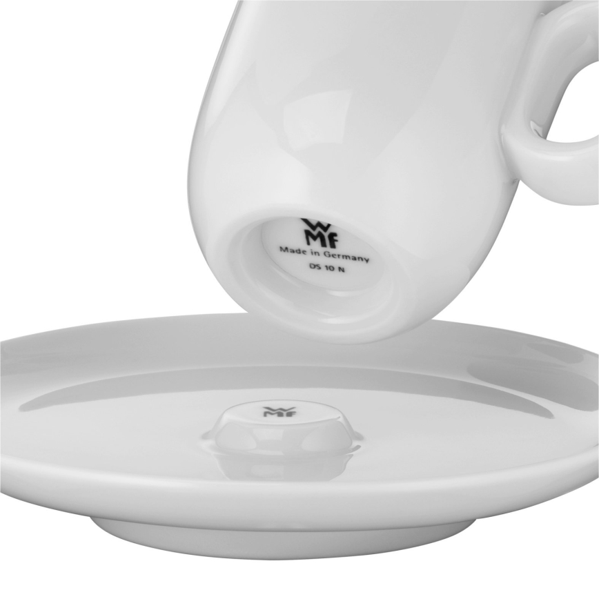 WMF - Σετ 2x Φλιτζάνι εσπρέσο με πιατάκι BARISTA λευκό