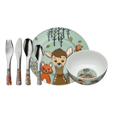 WMF - Παιδικό σετ φαγητού και μαχαιροπήρουνα FOREST FRIENDS 6pcs