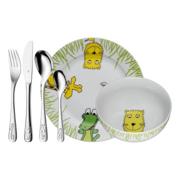 WMF - Παιδικό σετ φαγητού και μαχαιροπήρουνα SAFARI 6pcs
