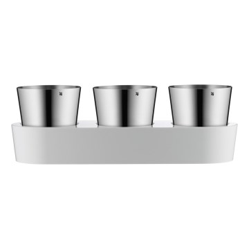 WMF - Γλάστρα με βότανα 3pcs GOURMET λευκό/ανοξείδωτο ατσάλι