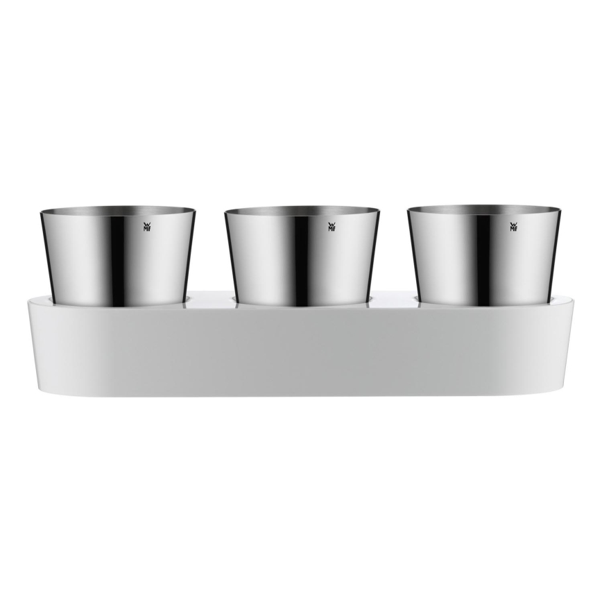 WMF - Γλάστρα με βότανα 3pcs GOURMET λευκό/ανοξείδωτο ατσάλι
