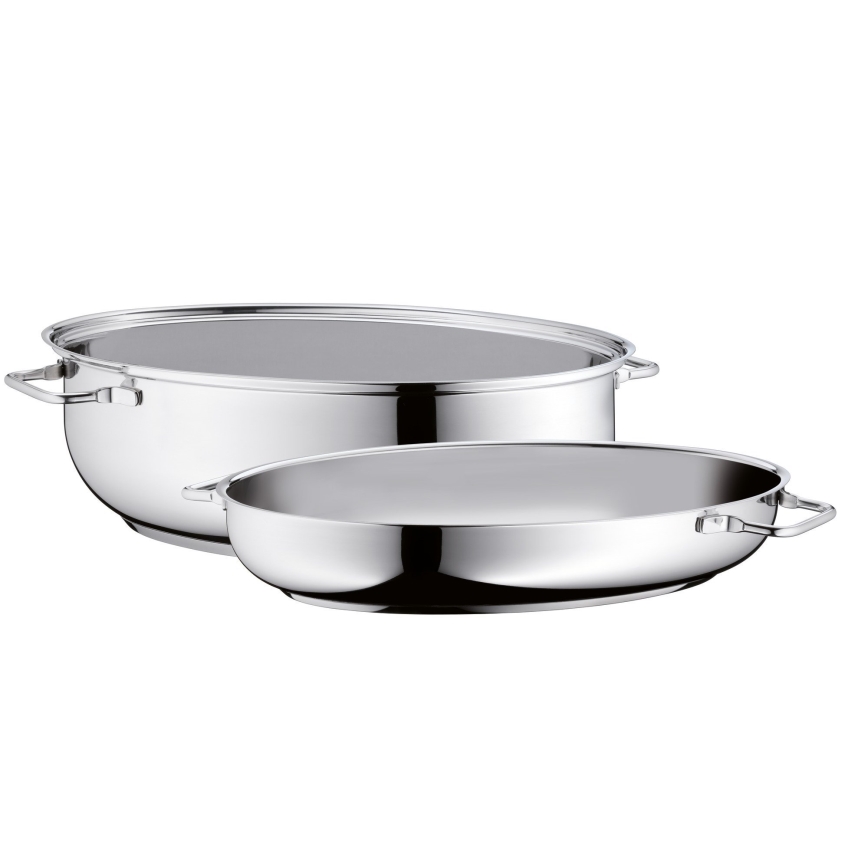 WMF - Οβάλ γάστρα ψησίματος με καπάκι  41x28,5 x18 cm ανοξείδωτο ατσάλι