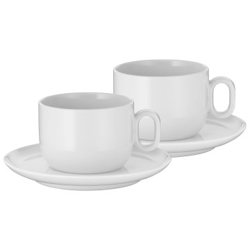 WMF - Σετ 2 φλιτζάνια καπουτσίνο με πιατάκι BARISTA 160 ml λευκό