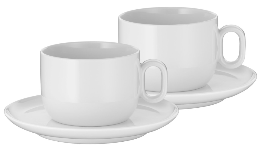 WMF - ΣΕΤ 2x Κούπα καπουτσίνο με πιατάκι BARISTA 160 ml λευκό