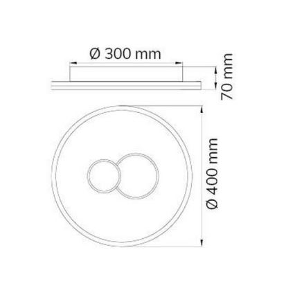 Wofi 11246 - LED Dimmable φωτιστικό οροφής NADRA LED/27W/230V