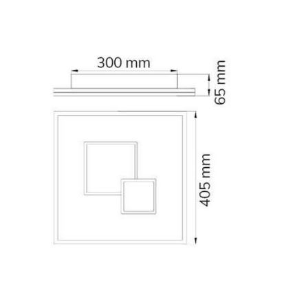 Wofi 11247 - LED Dimmable φωτιστικό οροφής NADRA LED/27W/230V