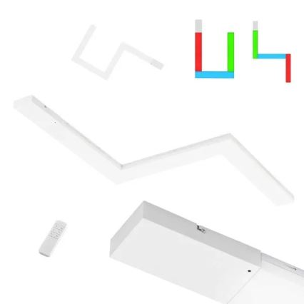 Wofi 11277 - ΣΕΤ 3x LED RGBW Ρυθμιζόμενο φωτιστικό οροφής FOURLIGHTS LED/30W/230V + τηλεχειριστήριο