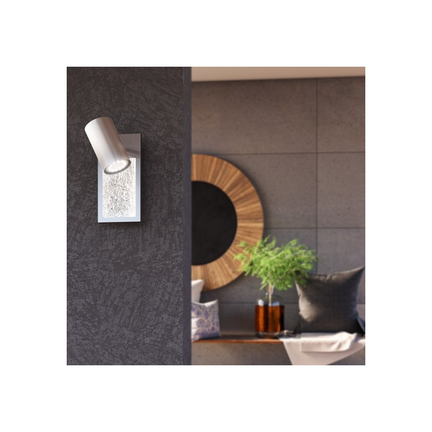 Wofi 11589 - LED Επιτοίχιο φωτιστικό σημείου BALI 1xGU10/5W/230V + LED/6W/230V