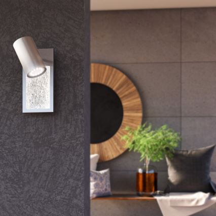 Wofi 11589 - Φωτιστικό σποτ τοίχου LED BALI 1xGU10/5W/230V + LED/6W/230V