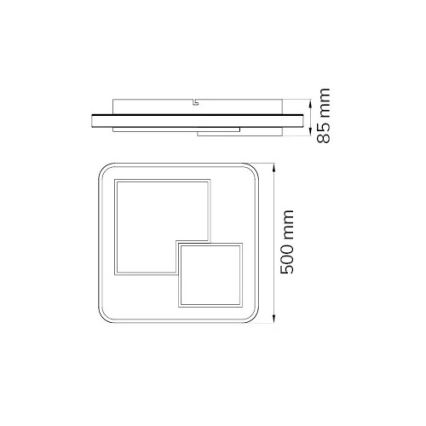Wofi 11610 - LED Dimmable φωτιστικό οροφής FELA LED/40,5W/230V 3000K