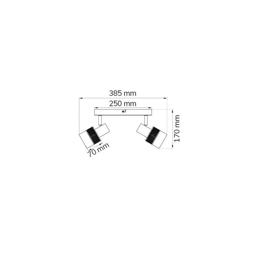 Wofi 11650 - Φωτιστικό σποτ DORAL 2xE14/28W/230V