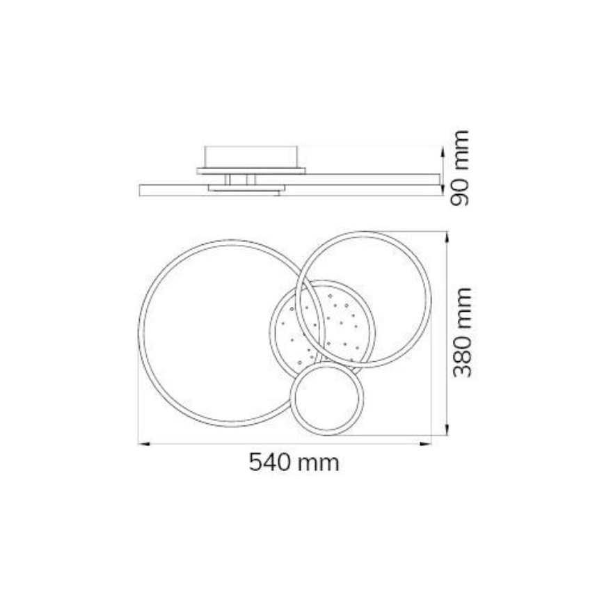 Wofi 11657 - Πλαφονιέρα οροφής LED Dimmable KIAH LED/32,5W/230V 3000K