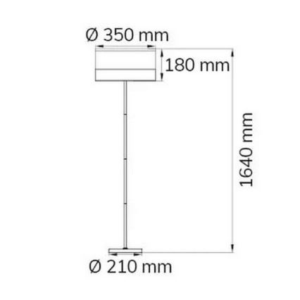 Wofi 11765 - Επιδαπέδια λάμπα DAVIE 1xE27/40W/230V