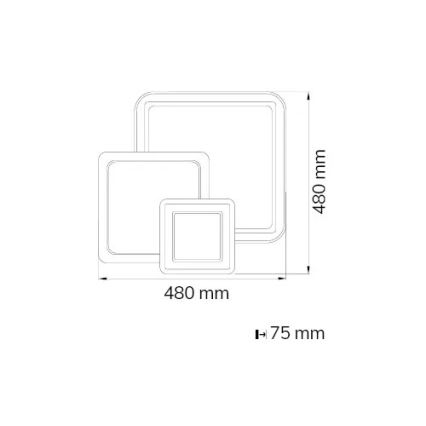 Wofi 11860 - Φωτιστικό οροφής LED Dimmable MOLA LED/36W/230V 3000-5500K + τηλεχειριστήριο