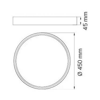 Wofi 12055 - Φωτιστικό οροφής LED DUBAI LED/27,5W/230V λευκό