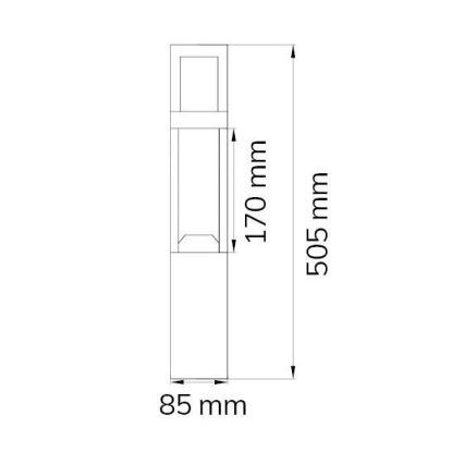 Wofi 12228 - Φωτιστικό LED εξωτερικού χώρου SIERRA LED/10W/230V IP54 50,5 cm