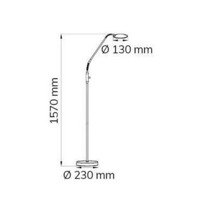 Wofi 3006.01.64.9000 - Επιδαπέδια λάμπα dimming LED TWIN LED/4,6W/230V