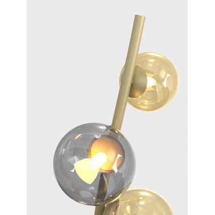 Wofi 3014-904 - Επιδαπέδια λάμπα LED NANCY 9xG9/3,5W/230V χρυσαφί/γκρι